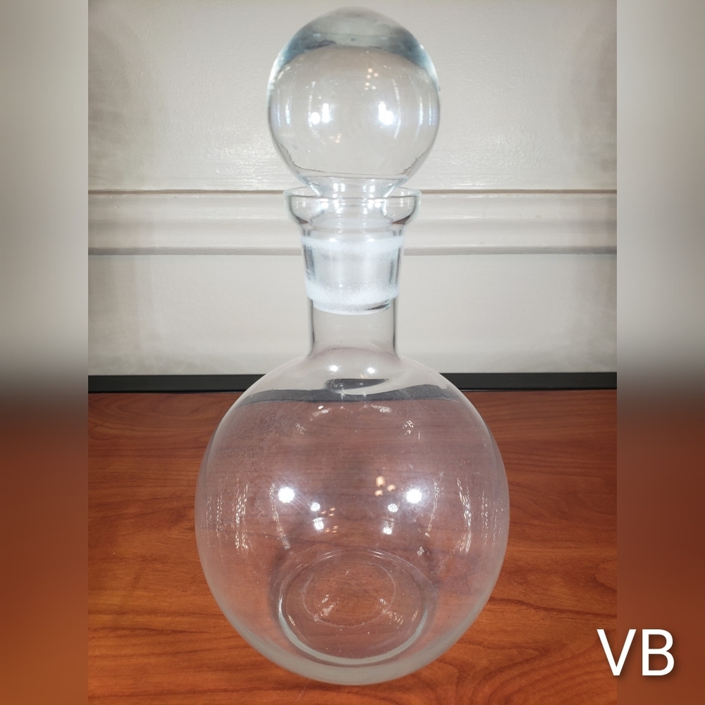 Vintage Ball Shaped Glass Decanter